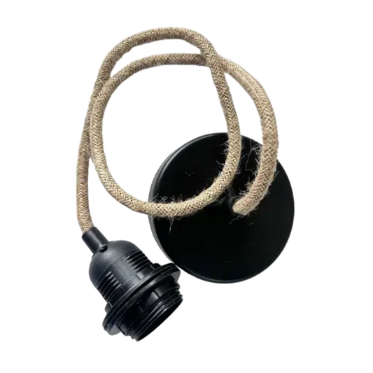 Douille en corde naturelle avec 80 cm de fil