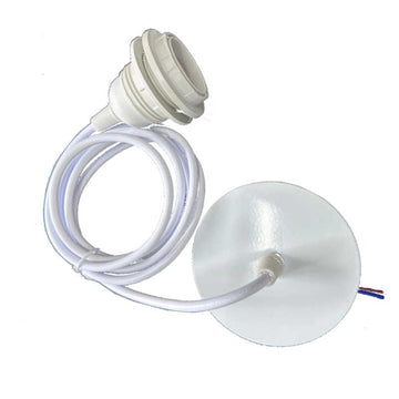 Witte fitting 80 cm. draad