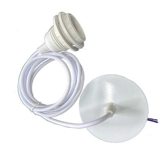 Witte fitting 80 cm. draad