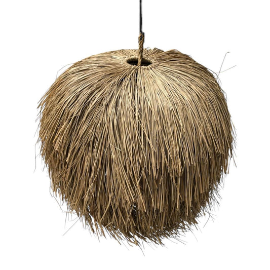 Runde Seegras-Hängeleuchte Javi – 4shine 