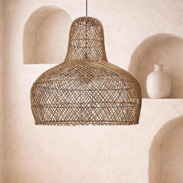 Rotan hanglamp Abella – ronde rotan hanglamp – 4Shine
