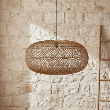 Rotan hanglamp Liv M -Ø60cm- Ronde rotan hanglamp – 4Shine