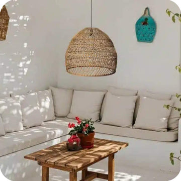 Rotan hanglamp Ravi – ronde hanglamp – 4Shine